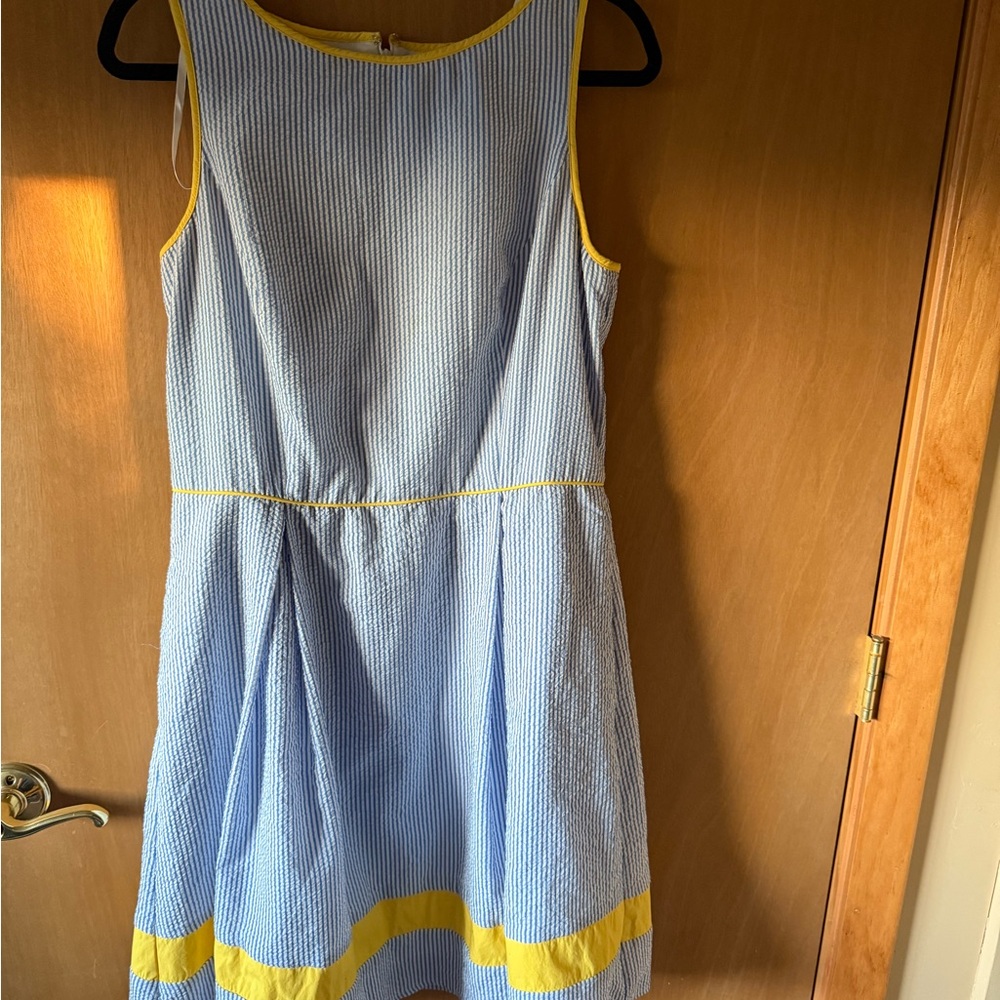 Elle Blue and Yellow Casual Sundress Sleeveless
